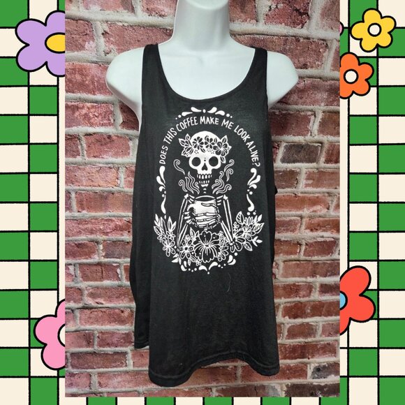 Black Tank Top M | Semi Sheer Layer Basic Coquette Minimalist Streetwear - Picture 1 of 5